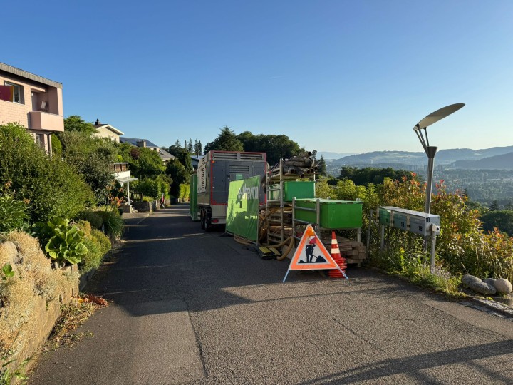 Installation auf Strasse